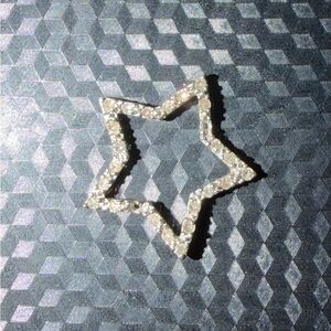 10k white gold DIAMOND star pendant charm